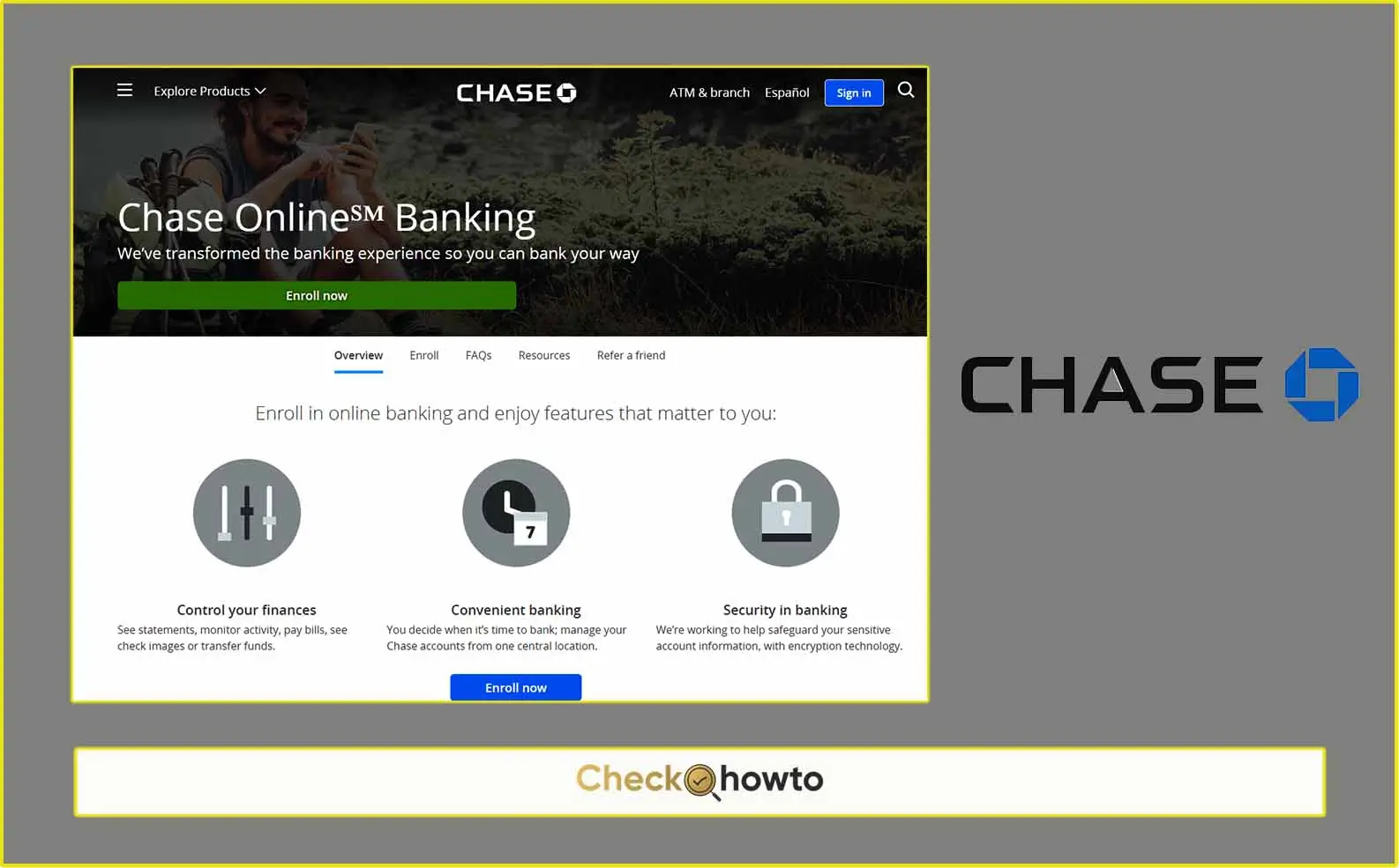 Online Banking for Chase – Enroll and Login