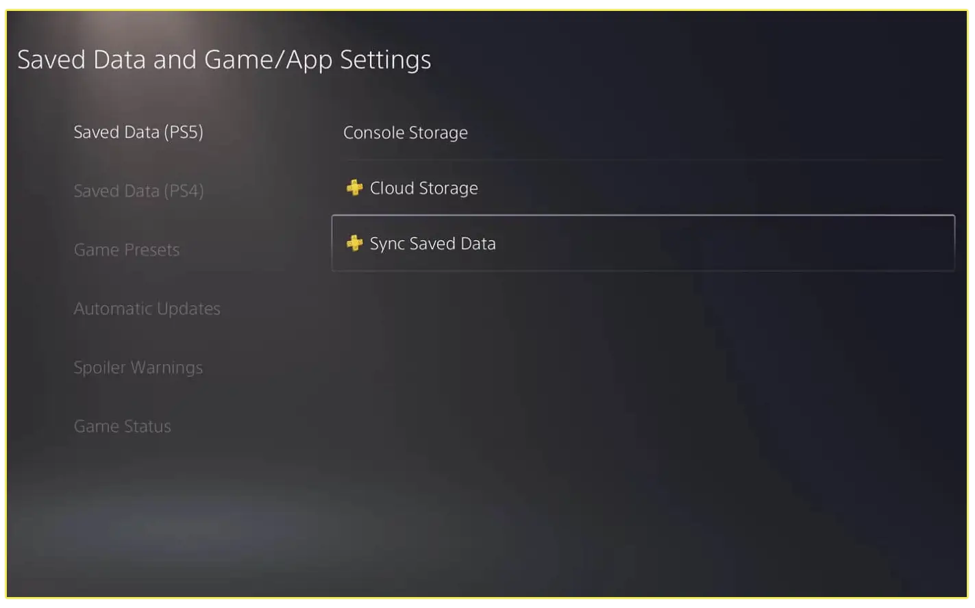 PlayStation Plus Cloud Storage Backup