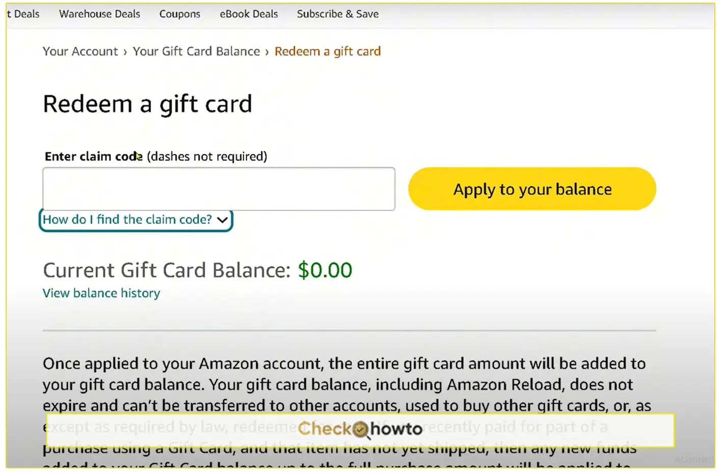 How To Redeem Amazon Gift Card On Computer