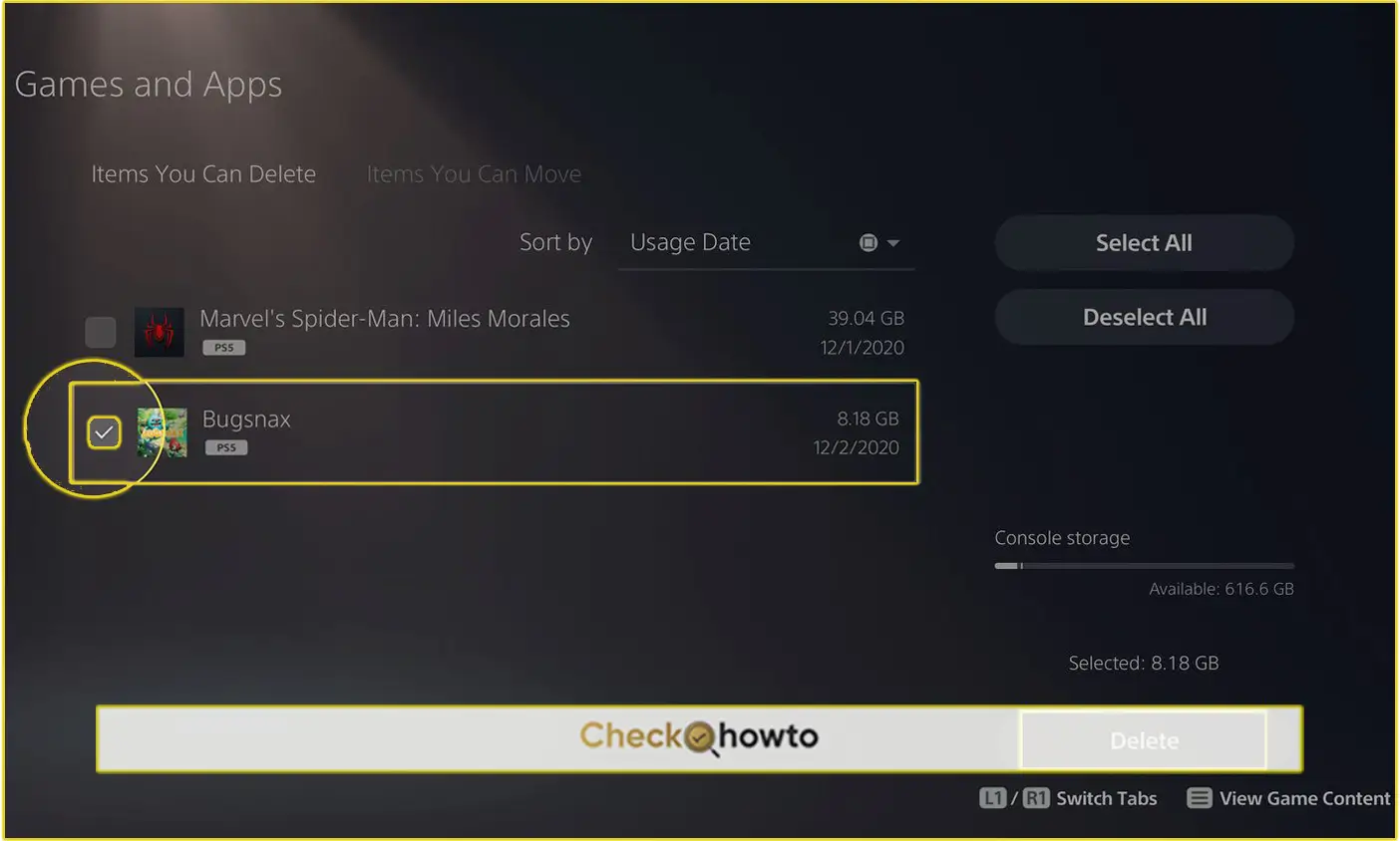 How to Delete Games on PS5