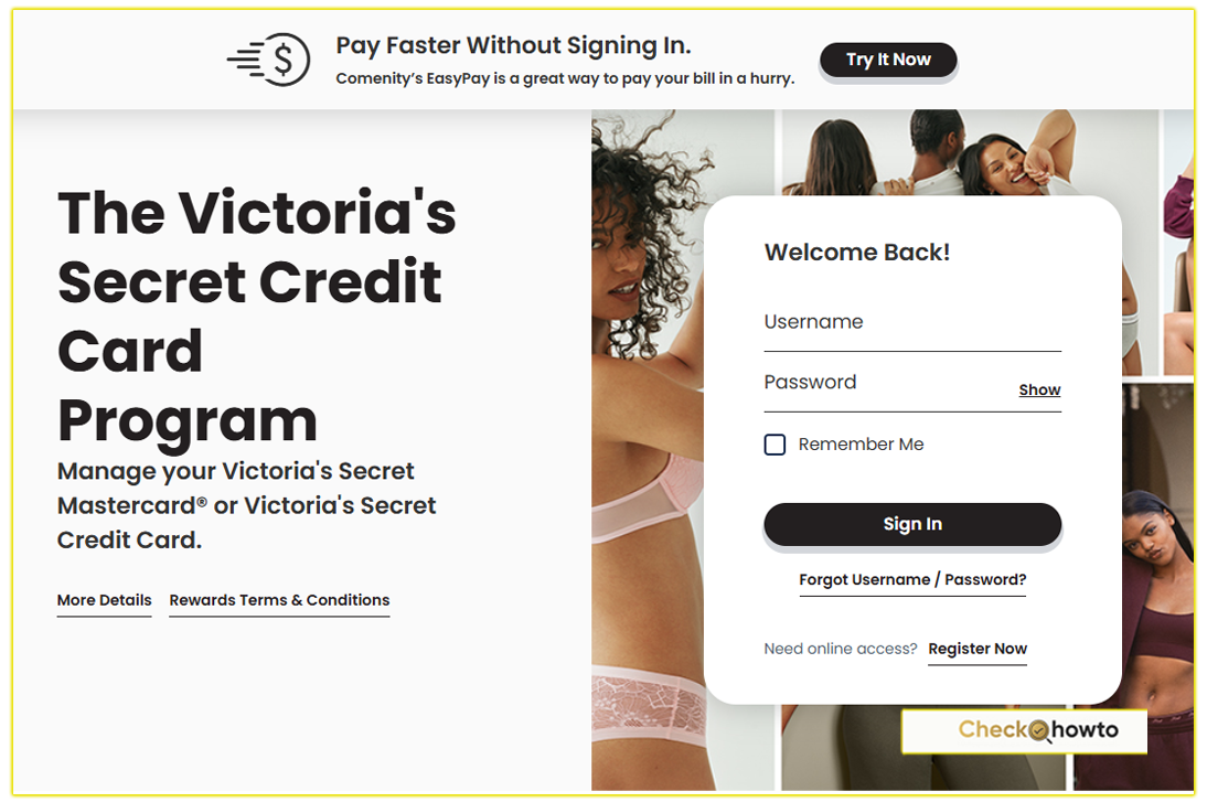 Victoria’s Secret Credit Card Login; Manage your Account Online